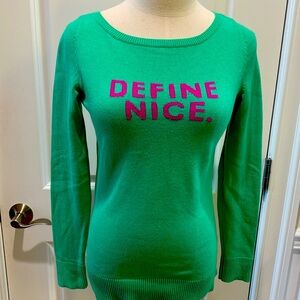 Lilly Pulitzer DEFINE NICE cotton sweater size Small